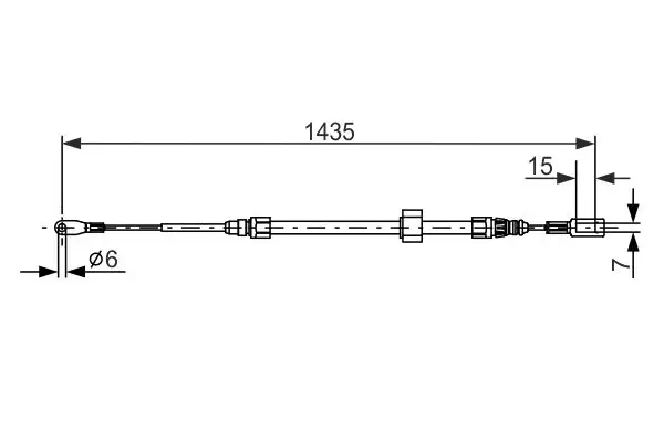 BOSCH 1987477853 El Fren Halatı (Orta) A9014202085 resmi