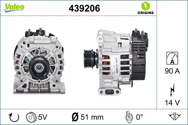 VALEO 439206 Şarj Dinamosu resmi