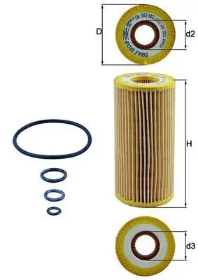 MAHLE OX383D Yağ Filtresi A2751800009 resmi
