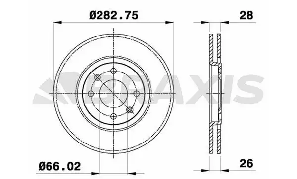 BRAXIS AE0090 Ön Fren Diski 4249J1 resmi