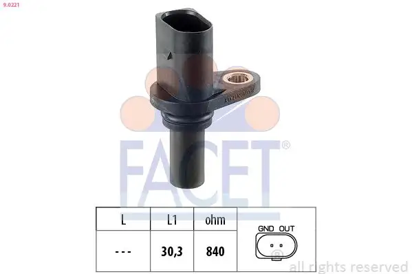 FACET 9.0221 Kilometre Hız Sensörü 095927321B resmi