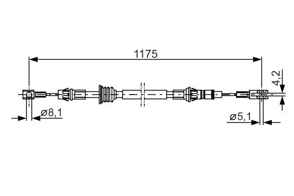 BOSCH 1987482012 El Fren Halatı (Ön) resmi