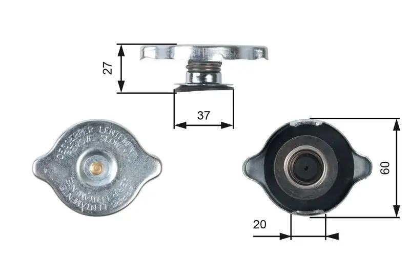 GATES RC217 Yedek Su Depo Kapağı resmi