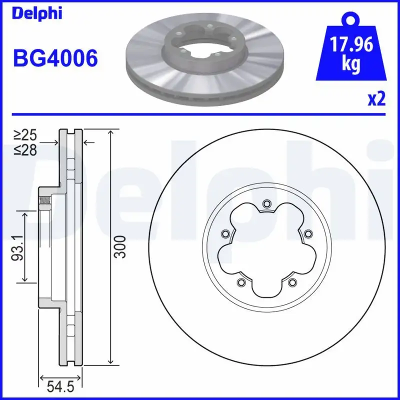 DELPHI BG4006 Ön Fren Diski resmi