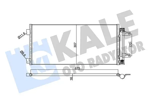 KALE 354885 Klima Radyatörü 39011385 resmi