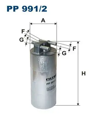 FILTRON PP991/2 Yakıt Filtresi 4F0127401J resmi