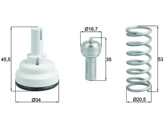 MAHLE TX18287D Termostat 03C121110F resmi