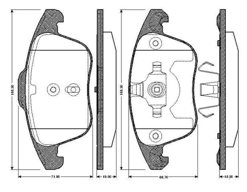 BOSCH 0986TB2950 Ön Fren Balatası 425397 resmi