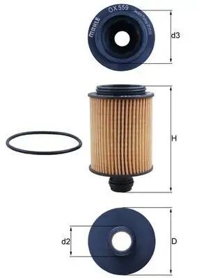 MAHLE OX559D Yağ Filtresi resmi