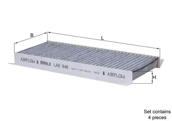 MAHLE LAK848S Polen Filtresi (Karbonlu) 64319159606 resmi