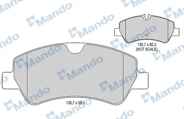MANDO MBF015045 Arka Fren Balatası resmi