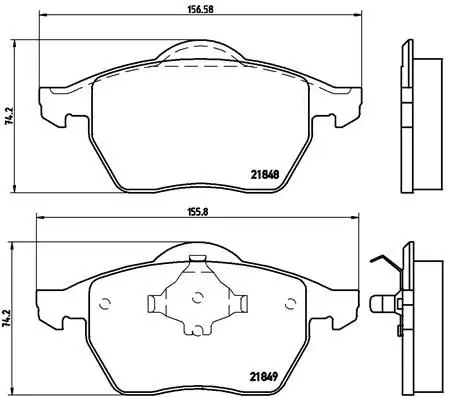 BREMBO P85039 Ön Fren Balatası resmi