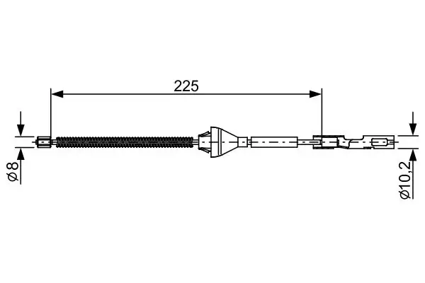 BOSCH 1987482705 El Fren Halatı (Arka) resmi