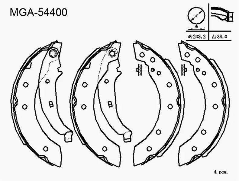 MGA 54400 Arka Fren Balatası 7701206962 resmi