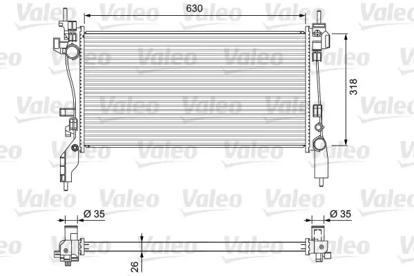 VALEO 701718 Radyatör resmi