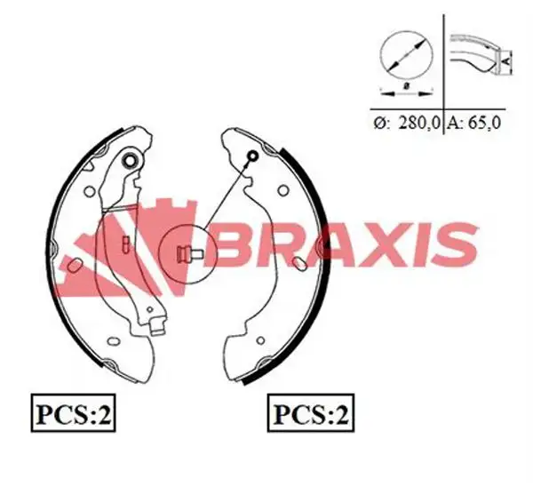 BRAXIS AC0038 Arka Fren Balatası resmi