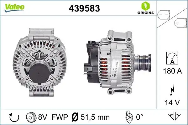 VALEO 439583 Şarj Dinamosu A6421540502 resmi