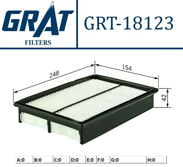 GRAT 18123 Hava Filtresi 1780116020 resmi