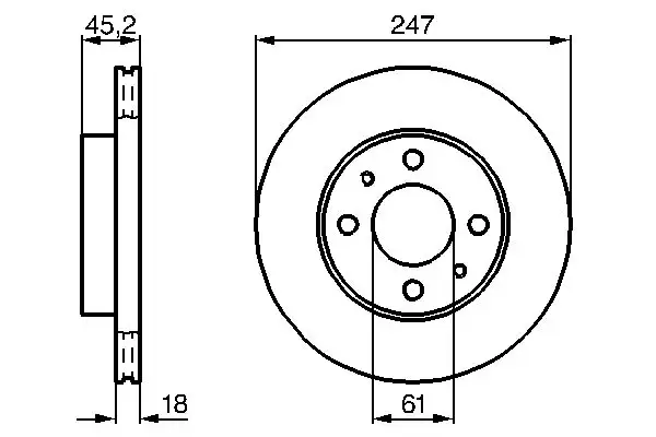 BOSCH 0986478459 Ön Fren Diski 402060M802 resmi
