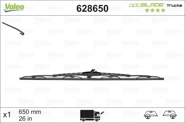 VALEO 628650 Silecek Süpürgesi (Tek) resmi