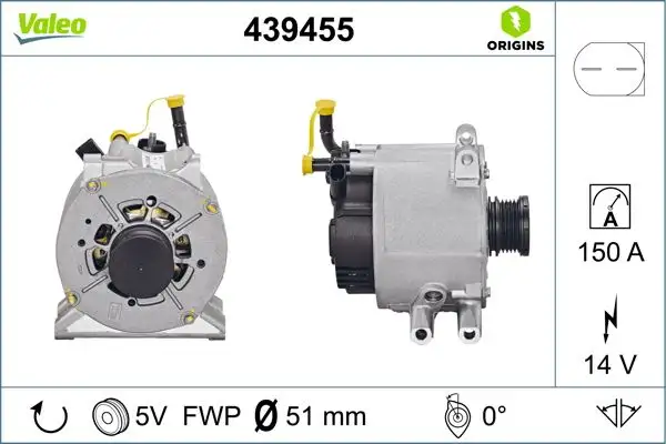VALEO 439455 Şarj Dinamosu A6681540202 resmi