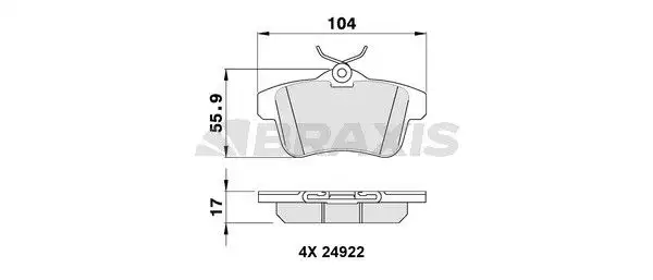 BRAXIS AA0106 Arka Fren Balatası resmi