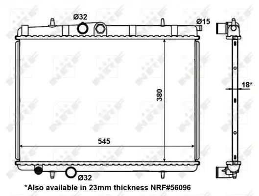 NRF 56095 Radyatör 133038 resmi