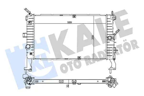 KALE 354170 Radyatör 13148295 resmi