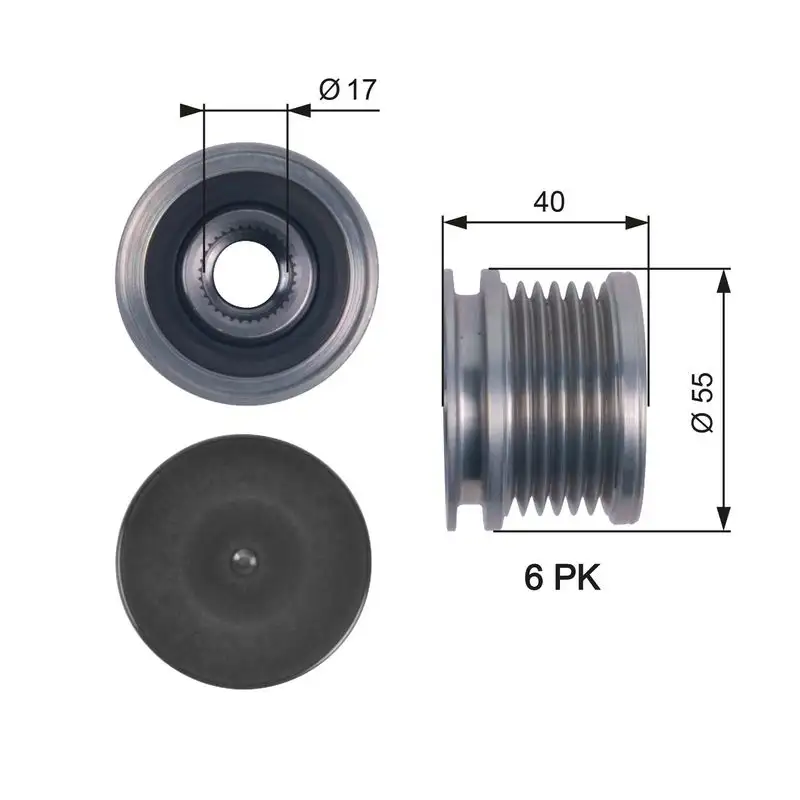GATES OAP7114 Alternatör Kasnağı 045903119A resmi