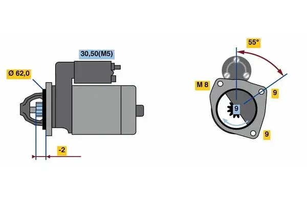BOSCH F000AL0327 Marş Motoru resmi