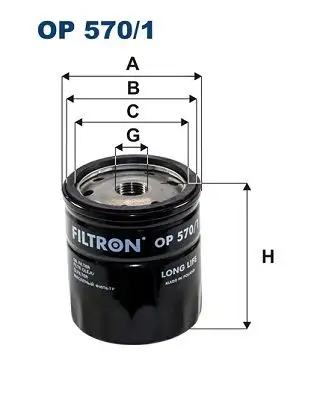 FILTRON OP570/1 Yağ Filtresi resmi