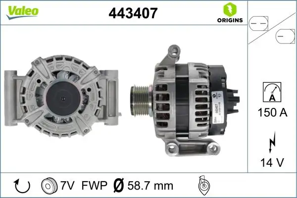 VALEO 443407 Şarj Dinamosu resmi