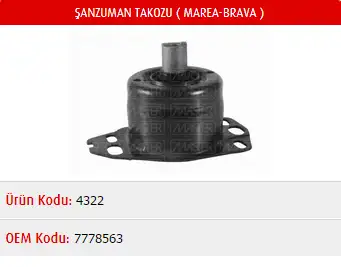 MASTER M4322 Şanzıman Takozu 7778563 resmi