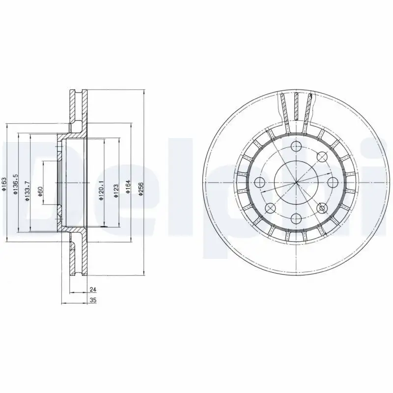 DELPHI BG2443 Ön Fren Diski resmi