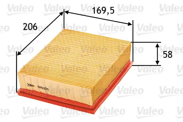 VALEO 585006 Hava Filtresi 1444J3 resmi