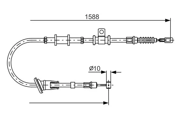 BOSCH 1987482246 El Fren Halatı (Arka Sağ) MR914269 resmi
