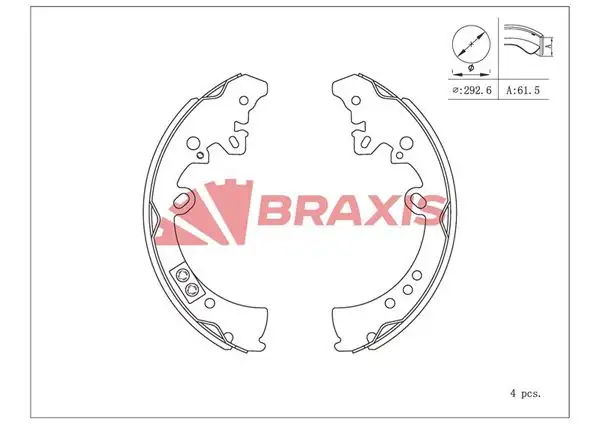 BRAXIS AC0103 Arka Fren Balatası 044950K070 resmi
