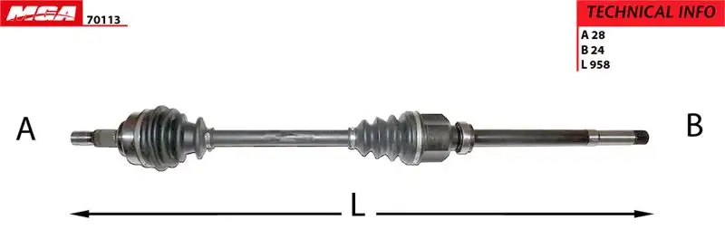 MGA 70113 Ön Aks (Sağ) 3273EG resmi