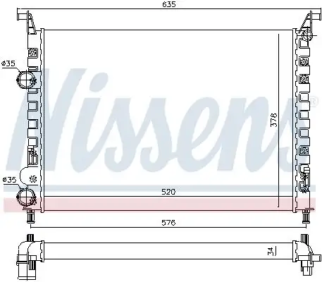 NISSENS 61684 Radyatör resmi