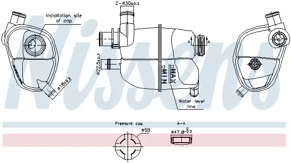 NISSENS 996302 Yedek Su Deposu A4505010003 resmi