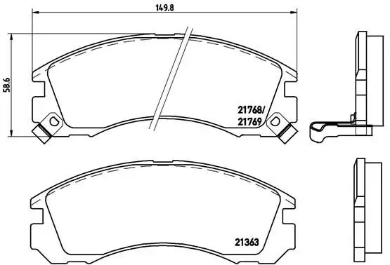 BREMBO P54017 Ön Fren Balatası resmi