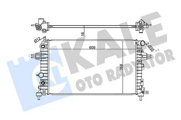 KALE 364200 Radyatör 13145210 resmi