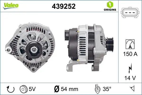 VALEO 439252 Şarj Dinamosu resmi