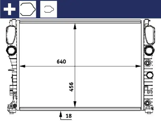 MAHLE CR512000S Radyatör A2115000102 resmi