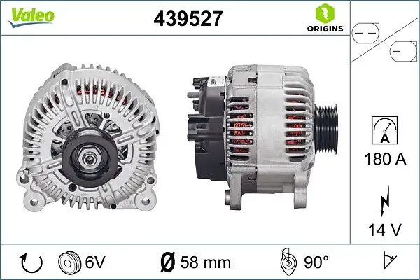 VALEO 439527 Şarj Dinamosu resmi