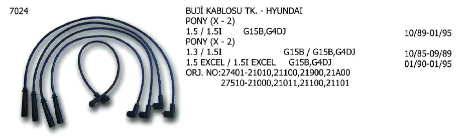 ÜNÜVAR 7024 Buji Kablosu resmi