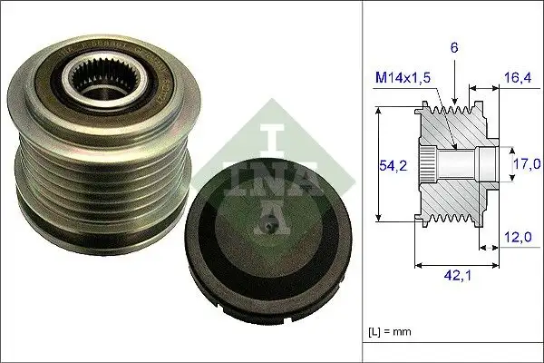 INA 535018110 Alternatör Kasnağı resmi