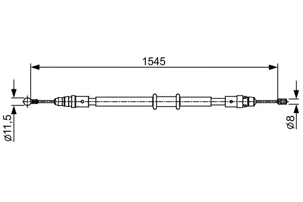BOSCH 1987482551 El Fren Halatı (Arka) 8200727569 resmi