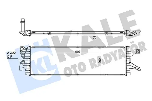 KALE 362665 Radyatör 7E0121212A resmi