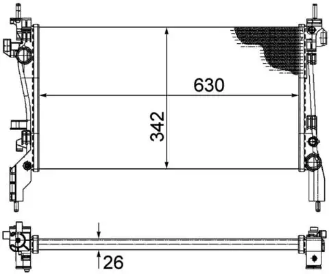 MAHLE CR1120000P Radyatör 51790636 resmi
